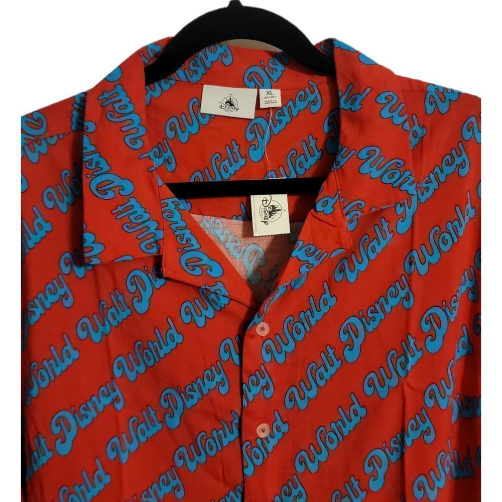 Men’s Walt Disney World Retro Hawaiian Camp Shirt XL NWT